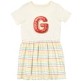 thumbnail image 3 of Inktastic Christmas Cookie Letter G Girls Toddler Dress, 3 of 5