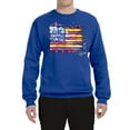 thumbnail image 2 of Wild Bobby, Colorful Neon Flag, Streetwear, Unisex Crewneck Graphic Sweatshirt, Royal, 3XL, 2 of 3