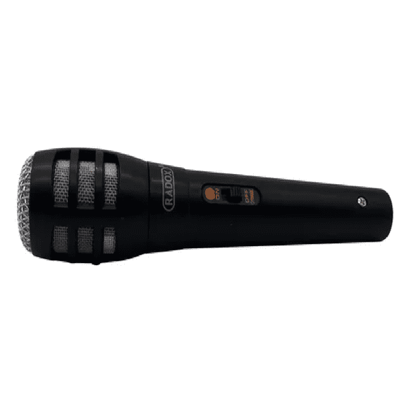 Microfono Alambrico Con 3 Metros De Cable Radox 490-225, Negro