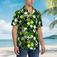 thumbnail image 3 of Disketp Hawaiian Shirts for Men,Soccer1 Print Mens Casual Short Sleeve Button Down Shirts Beach Shirt, 3 of 7