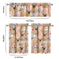 thumbnail image 6 of Dog Print Kitchen Curtains 36 Inch Short - 3 Panel Set, Cute Puppy & Floral Design, Rod Pocket Pet Lover Curtains 100% Polyester, Paw & Bone Pattern for Kitchen, Living Room, Bedroom, Easy Wash, 6 of 6