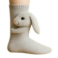thumbnail image 3 of 3D Knit Animal Socks, Animal Socks Hand Crocheted, Double-layer cotton, Warm embrace (Bunny), 3 of 7