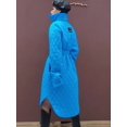 thumbnail image 4 of Chaqueta larga recta de invierno para mujer, abrigo a la moda con cinturón, chaqueta acolchada holgada y cálida, abrigo con patrón de rombos, Tops informales, prendas de vestir, 4 of 4