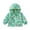 a-Green6915, variant on FINALGANG Girls Kids Floral Print Hooded Jacket Lightweight Windproof Full Zip Closure Cute Flower Pattern Coat For Daily Outdoor Wear Green 3-4 Years