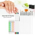 thumbnail image 3 of Graflsoa Pink Nail Art Brush Set with 23 Pieces, Nylon Fiber & Wood Handles, Multi-Color Options for Creative Nail Designs, 3 of 6