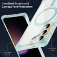 thumbnail image 2 of SaniMore for Samsung Galaxy S23 Magnetic Case, [Wireless Charging] Crystal-clear Rugged PC Back Back Skin-feel Shockproof Strong Drop Resistant Slim Shell for Samsung Galaxy S23 Car Mount, Blue, 2 of 7