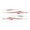 White plus red, variant on Vinyls Decals Campers Side Stripes set for Car Camping Car & Side Body