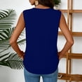 thumbnail image 5 of Womens Summer Tops Henley Shirt, Sleeveless Shirts for Women Casual Button Down Crewneck Tank Top Mothers Gifts, 5 of 5