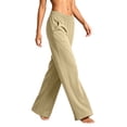 thumbnail image 4 of Vynhevius Women's Straight Leg Sweatpants Elastic Waist Pockets Loose Fit Casual Long Lounge Pants, 4 of 5