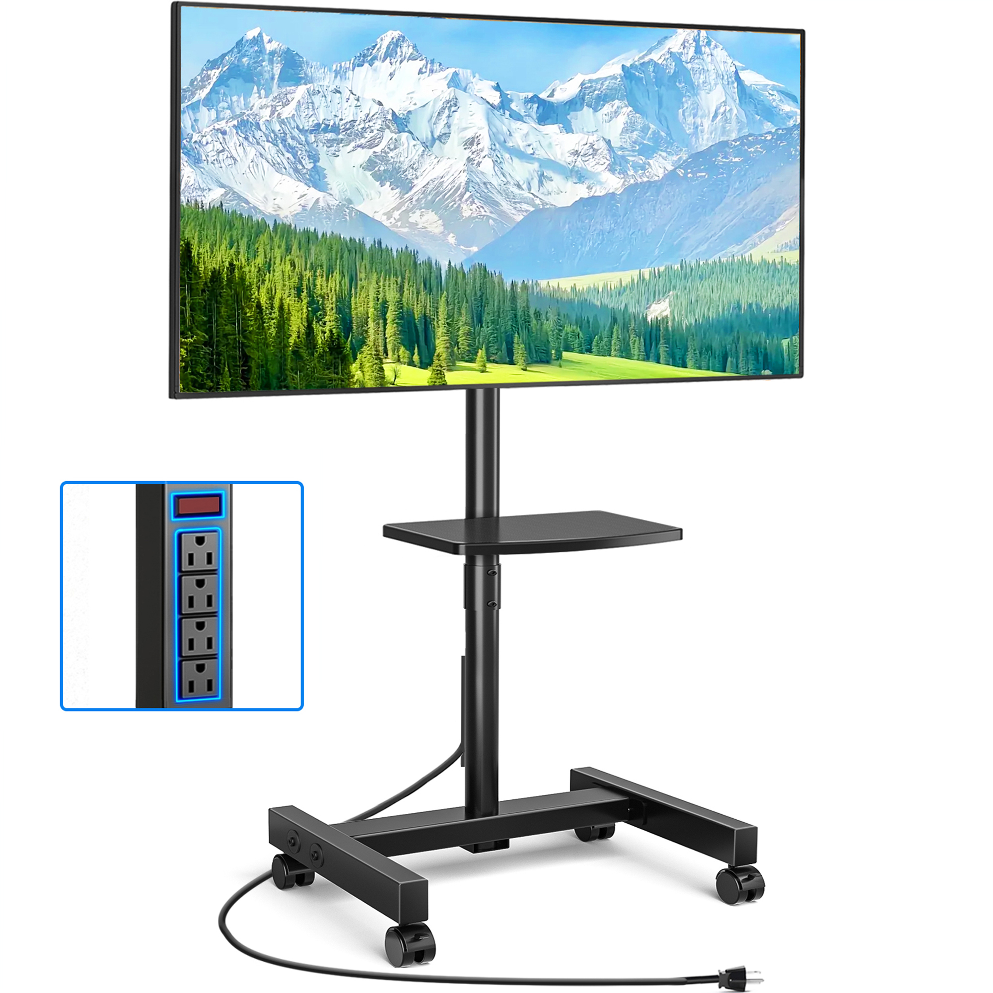 RTVR Rolling Mobile TV Stand for 13-50" TVs photo 1