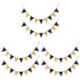 thumbnail image 1 of Banderines de papel negros y dorados shaofei Decorativos para graduación, 1 of 4