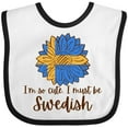 thumbnail image 3 of Inktastic I'm So Cute, I Must Be Swedish Sunflower Boys or Girls Baby Bib, 3 of 4