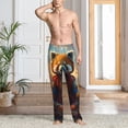 thumbnail image 6 of Lsque Prairie Meditating Raccoon Print Men's Pajama Pants, Lounge Pant - Comfortable Home Wear,Elastic Waistband, Stylish Design-XX-Large, 6 of 9