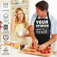 thumbnail image 4 of sidao Funny Aprons for Men, BBQ Chef Apron Funny Gifts for Men Birthday Christmas Gifts for Dad, Papa, Husband, 4 of 6