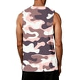 thumbnail image 2 of longantii Men's Camo Print Tank Tops Breathable Crew Neck Sleeveless Shirts Loose Fit Outdoor Athletic Summer Vest Pink 3XL, 2 of 3