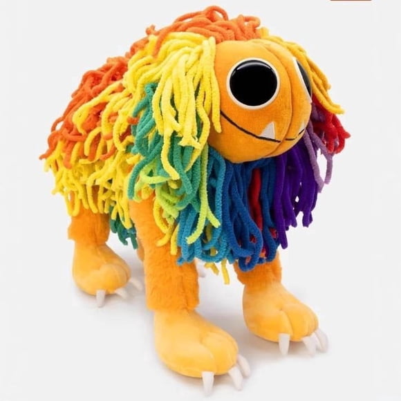 Poppy Playtime Peluche Yarnaby, Animal en Peluche Lion Arc-en-Ciel de 12 Pouces, Peluche Douce pour Cadeau d'Anniversaire Noël pour Enfants, Jouet de Collection