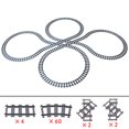 thumbnail image 1 of City High-tech Trains Flexible Tracks Forked Straight Curved Rails Crossing Switch Building Block Bricks Creative Toys for kids, 1 of 9