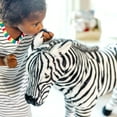 thumbnail image 3 of Melissa & Doug Giant Striped Zebra - Lifelike Stuffed Animal (nearly 3 feet tall), 3 of 10