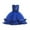 Blue, variant on Odeerbi 2025 Toddler Girls Solid Color Pearl Net Yarn Bowknot Birthday Party Flowers Gown Kids Dresses