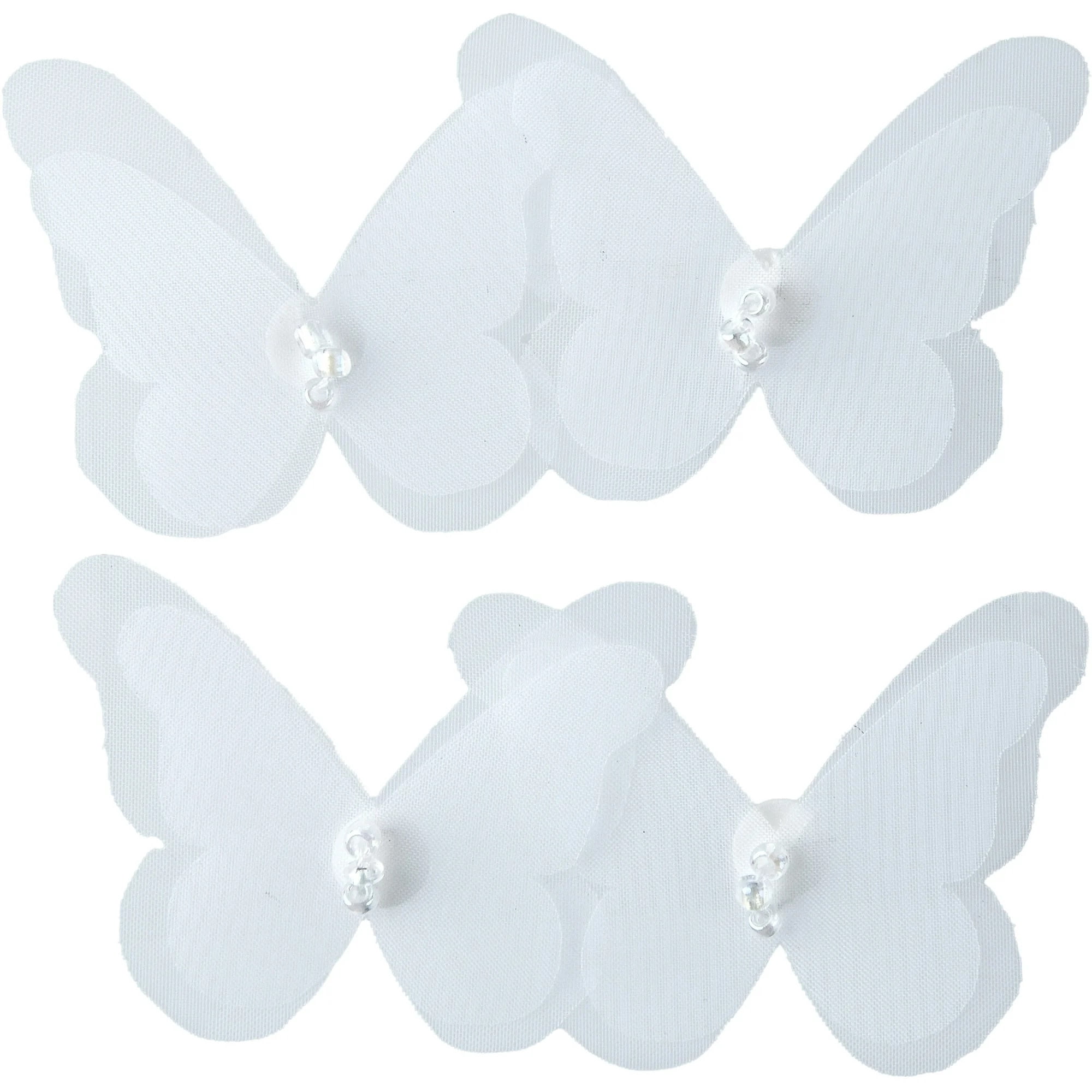 Hello Hobby Accessory Butterfly, White, 4 piece