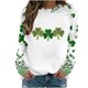 thumbnail image 2 of TaTaai Womens Raglan Sleeve Pullover Sweatshirt Long Sleeve Crewneck St Patricks Day Print Casual Loose Fit Holiday Top Gift, 2 of 4