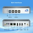 thumbnail image 5 of Mini PC Intel Alder Lake N100 (up to 3.4GHz), Desktop Computer Fanless Windows 11 Pro, 8G DDR4 RAM/256G SSD/4K UHD/WiFi 6, BT 5.2 for Business Home Office Recreation, 5 of 11
