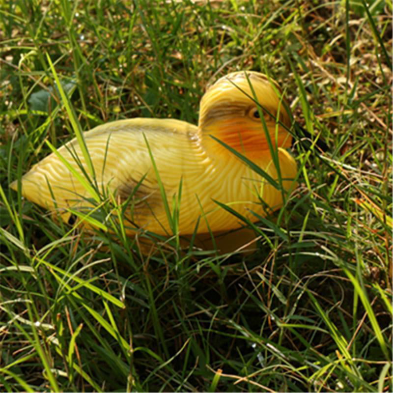 6Pcs Lifelike Yellow Floating Duckling Decoy Statue Baby Duck Figurine 