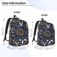 thumbnail image 4 of Rocae Nautical for Durable Canvas Backpack Leisure Large Bag Travel Rucksack Multi-function Backpack Small, 4 of 8