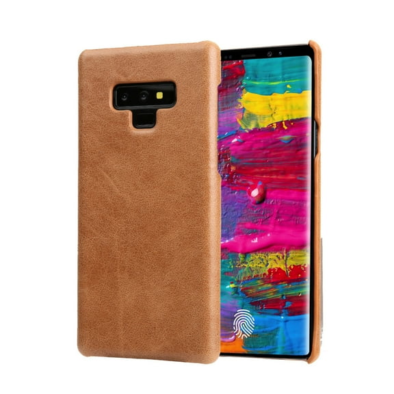 Galaxy Note 9 Genuine Leather Case, Allytech [Slim Vintage Series] [Bumper Case] Snug Fit Back Cover with Full Body Protection for Samsung Galaxy Note 9 6.4 Inch Phone, Brown