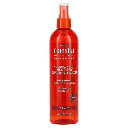 Cantu, Shea Butter for Natural Hair, Comeback Curl, Next Day Curl Revitalizer, 12 fl oz (355 ml) Pack of 2