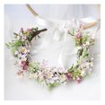 thumbnail image 5 of corona de flores guirnalda flor guirnalda diadema pelo guirnalda pelo guirnalda corona tiara floral boho cinta cinta fiesta de boda Rojo Verde, 5 of 5