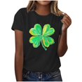 thumbnail image 2 of St Patricks Day Shirt Women Funny Shamrock Shirts Irish St Paddys Day Short Sleeve Tee Tops, 2 of 8