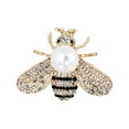 thumbnail image 2 of Broche de , insignia de solapa, alfileres para bufanda, decoración de aleación, broches de joyería con diamantes de imitación para regalos, ropa, Blanco, 2 of 8
