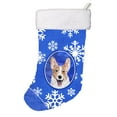 thumbnail image 1 of Carolines Treasures SC9768-CS Cardigan Corgi Hiver Flocons de Neige Bas de Noël- 11 x 8 Po., 1 of 2