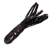 Arkie Lures Double Dip Salty Tube Fishing Lure, Black Neon, 3.5"