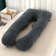 thumbnail image 4 of Almohada de embarazo, almohada de maternidad de cuerpo completo en forma de U para dormir con funda extraíble, 55 pulgadas, 4 of 6