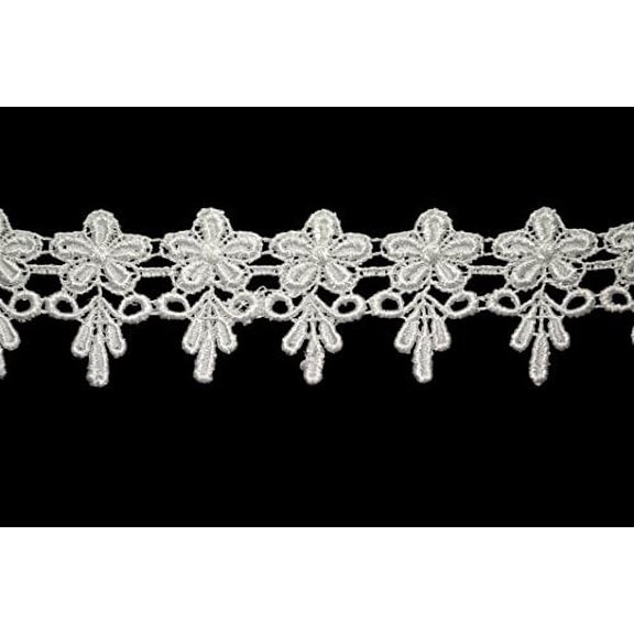 Altotux 1.75 inches White or Ivory Venice Lace Trim By 2 Yards (Ivory)