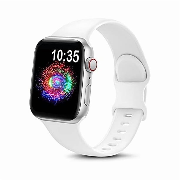 Chenchen Sport Band Compatible with Apple Watch Bands 38mm 40mm 41mm 42mm 44mm 45mm 46mm 49mm White, Soft Silicone Strap Compatible for Apple Watch Ultra 3 Series 11 10 9 8 7 6 5 4 3 SE Men Women