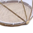 thumbnail image 5 of FitBest 1Pcs Covered Bamboo Food Basket,Hand Woven Round Food Basket, 5 of 9