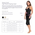 thumbnail image 4 of Cocoon Shapewear High-Waisted Tummy Control Compression Anti-Cellulite Footless Capri Layering Leggings (Black, Large), 4 of 7