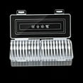 thumbnail image 4 of MYG 20pcs Clear Round Coin Capsules Holders Storage Case Portable Container Display, 4 of 9
