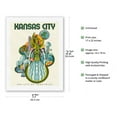 thumbnail image 2 of Kansas City - The City of Fountains - Vintage Travel Poster by David Klein c.1960s - Japanese Unryu Rice Paper Art Print (Unframed) 17 x 22 in, 2 of 4