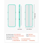 KFFKFF Inflatable Gymnastics Air Mat 10 ft Training Mat with Electric Pump, 4-inch Thick Durable Tumble Track, Versatile Mat for Home, Gym, Outdoor, Yoga, Cheerleading, Beach, Park, Mint Green