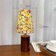 thumbnail image 2 of Lámpara de mesa floral de madera retro, cálida luz de noche for estudio en dormitorio, 2 of 6