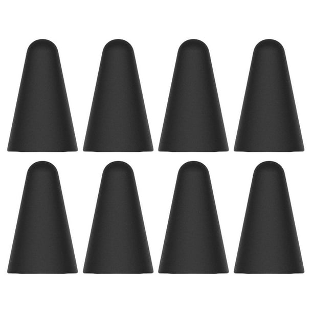 8 fundas protectoras de silicona para lápiz táctil, compatible con Apple Pencil 1/2 (negro)