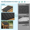 thumbnail image 4 of Outdoor Chicken Coop with Waterproof Roof, Durable Poultry Cage Hen House with Lockable Doors, Nesting Box, Window and Runway for 5-7 Chickens, Brown, 4 of 9