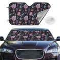 thumbnail image 2 of Haiem Roses Flowers Car Windshield Sun Shade - Blocks UV Rays Sun Visor Protector, Sunshade to Keep Your Vehicle Cool, Universal Fit SUV Van Sedan-, 2 of 7
