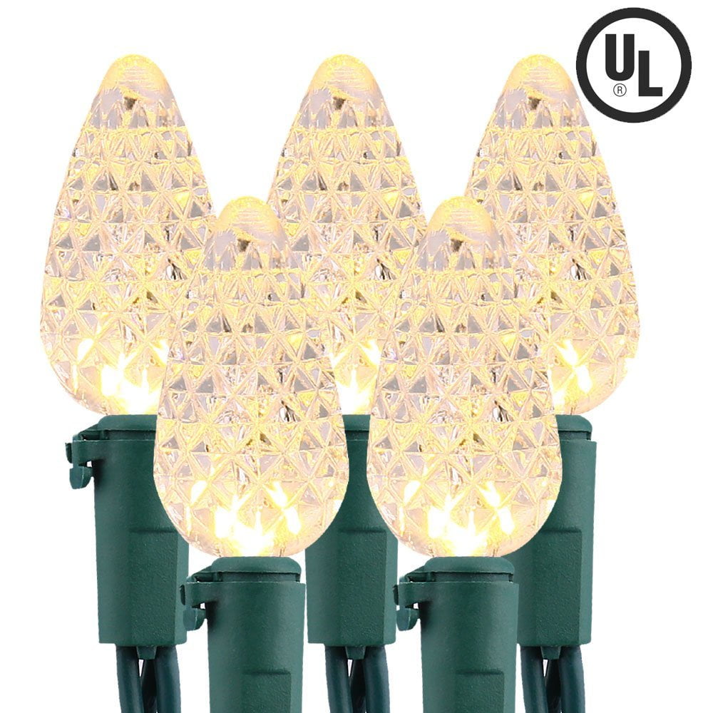 Brizled LED Christmas lights Faceted C5 LED, 70 LED 17.25ft Mini String