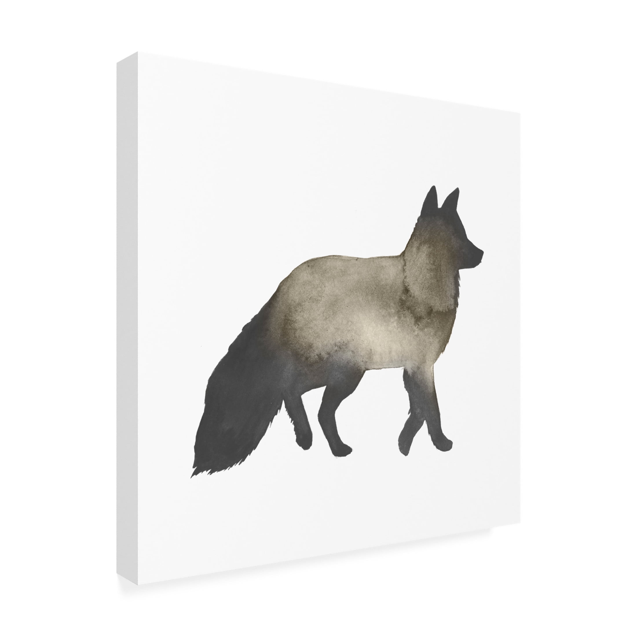 Canvas Wall Art - Grace Popp 'Sepia Animal Silhouette II' Wall Art for Living Room, Bedroom, or Office Décor by Trademark Fine Art - 18 x 18 Inches