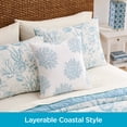 thumbnail image 5 of Coastal Living 18" x 18" Blue Coral 100% Cotton Decorative Throw Pillow for Couch or Bed, 5 of 9